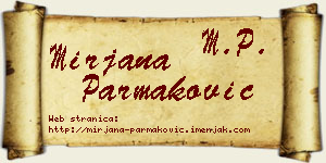 Mirjana Parmaković vizit kartica
